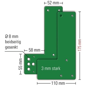 <b>Swing</b> Door Monitor DIN Left/Right GFS Metal <b>Frame</b> with L175 X W110mm 901/991 470 Mounting Plate for Glass Doors - Product Image 1