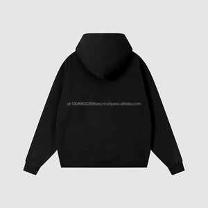 Sudadera con capucha de algodón de 400 g/m², bordada a medida, unisex, de diseño, estilo holgado, con hombros caídos, sin cordones, para hombre, talla grande - Product Image 5