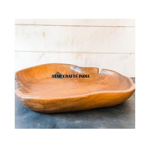 Bol en bois personnalisé en gros de stockage à la main 100% racine naturelle bol d'artisanat en bois original bols de service à salade de fruits - Product Image 1