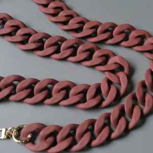 Fashion Big Size Matte Acrylic Chain With Ring Resin Matt for Handbags <b>Women</b> <b>Bag</b> <b>Accessories</b> - Product Image 4