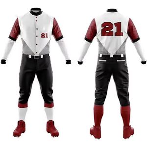 Nuevo Conjunto de Uniforme de Béisbol y Sóftbol Personalizado, Transpirable y Cálido, para Hombre, 100% Poliéster - Product Image 1