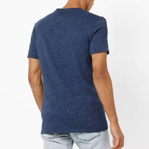 Bordado 100% algodón camisetas de hombre de gran tamaño pesado Vintage liso Streetwear suelta Casual ácido lavado camisas - Product Image 3