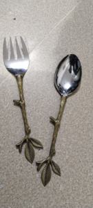 Cuillère à salade de designer haut de gamme en acier inoxydable écologique, compatible lave-vaisselle, meilleur ensemble d'outils pour la préparation de salades, vert, grande taille - Product Image 6