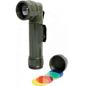 Góc đầu chiến đấu đèn pin chiến thuật nhựa c-cell pin với 4 ống kính màu - Product Image 5