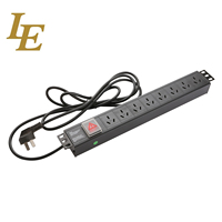 Australie Type 19 pouces 1U 1.5U 8 ports PDU avec interrupteur marche/arrêt et unité de distribution d'alimentation par câble d'alimentation