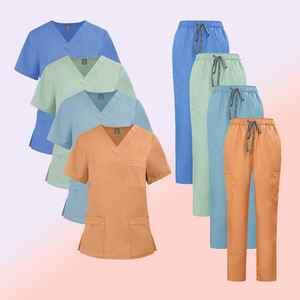 Vêtements d'infirmière pour femmes confortables en gros, ensembles de blouses, tissu extensible, vêtements d'infirmière d'hôpital, sur mesure - Product Image 4