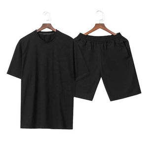 High Streetwear Summer Custom Sports Men Tracksuit T Shirt and Shorts Set <b>Outfits</b> Casual Two Piece Men's Sets Fitness Shorts Set - Product Image 4