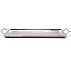 Popular Silver Aluminum Serving <b>Tray</b> With Handle Rectangle Shape for Home & Hotel Tabletop Food & <b>Drinks</b> Serving <b>Tray</b> - Product Image 2