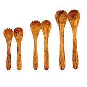 Ensemble d'ustensiles de cuisine en bois naturel réutilisable pour la cuisine, cuillères en bois pour la cuisine, ustensiles en bois antiadhésifs - Product Image 2