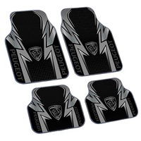 Tapis de voiture universel personnalisé antidérapant en PVC avec logo imprimé, design géométrique, ensemble complet pour Renault et Land Rover, voitures européennes