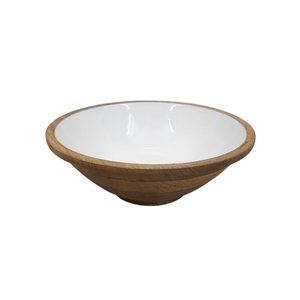 Bol de service en bois d'acacia de forme ronde fini naturel pour la table à manger de cuisine bols de service de nourriture faits à la main en vrac - Product Image 6