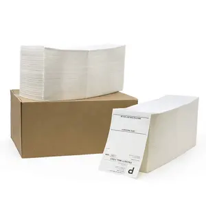 Factory Produce Suppliers White Self Adhesive A6 100x150 Thermal Waybill Shipping Sticker Label Roll