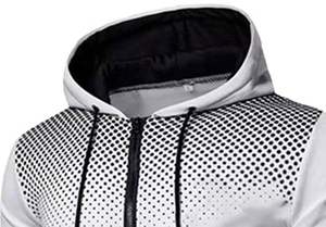 Sweat à capuche uni pour hommes, Design personnalisé, meilleure qualité, meilleur prix, 100% polyester, blanc - Product Image 2