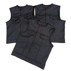 Gilet en cuir de style décontracté gilet en cuir avec logo personnalisé meilleur prix professionnel possédez votre impression gilet en cuir pour hommes le plus vendu - Product Image 5