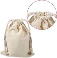 Mousseline de coton naturel de qualité supérieure Double cordon Sacs écologiques et réutilisables pour le stockage à domicile et le sac en tissu de tissu organisateur
