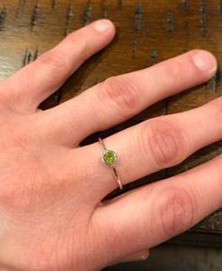 925 estampillé péridot pierre précieuse naturelle bijoux solides bague en argent Sterling bijoux 925 argent Sterling Spinner bague à la main - Product Image 3