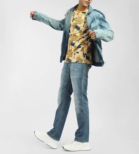 Chaqueta vaquera con bolsillo y cremallera para hombre, chaqueta vaquera hecha de algodón de tela, ropa de calle, chaqueta vaquera para hombre - Product Image 2
