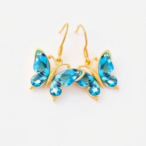 ต่างหูเพชรสวิส925สำหรับสตรีดีไซน์คริสตัลหยดน้ำสีเงินสเตอร์ลิง - Product Image 4