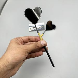 กระจกขนตาแบบด้านพร้อมที่จับสีดำด้านพร้อมด้ามจับสีทองและสีดำเงา - Product Image 3