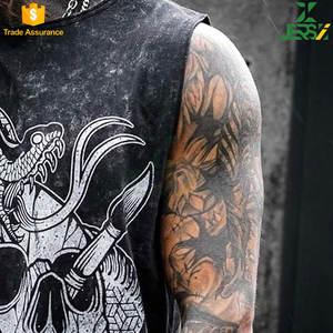 Camiseta sin Mangas Formal con Estampado Gráfico 3D de Calavera para Hombre, Cuello Alto, 100% Algodón, Secado Rápido, Camiseta Deportiva para Gimnasio con Diseño Gráfico Atrevido - Product Image 5