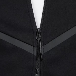 Sweat-shirt à capuche Windrunner unisexe 100% coton avec fermeture éclair intégrale manches utilitaires avec poche coupe-vent brodé Applique solide automne - Product Image 4