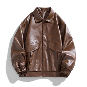 Leather <b>Jacket</b> for Men Premium Warm Durable Leather OEM ODM Factory Direct Wholesale Custom Fashion <b>Biker</b> <b>Jacket</b> - Product Image 6