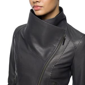 Nouveauté Vêtements pour femmes de qualité supérieure Collection personnalisée au design unique Veste tendance en cuir de couleur unie pour femmes - Product Image 6