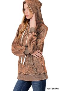 Sweat à capuche en coton de la meilleure qualité du fabricant OEM pour femmes, nouveau, élégant, grande taille, respirant, avec fermeture éclair et capuche surdimensionnée pour adultes - Product Image 3