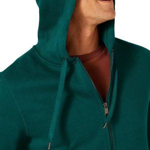 Haute qualité personnalisé hommes hiver impression numérique léger à manches longues français éponge pleine fermeture éclair à capuche - Product Image 5