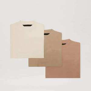 เสื้อยืดแขนสั้นสำหรับออกกำลังกายแบบสวมหัวขนาดใหญ่กว่าปกติเสื้อผ้าแนวสตรีทผ้าฝ้ายหนา280กรัมเสื้อยืดสีพื้นเสื้อท่อนบนซักกรด - Product Image 4