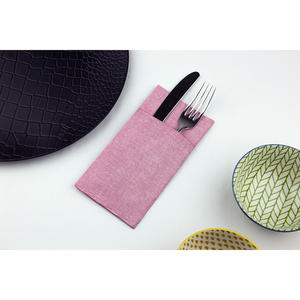 Tovaglioli da Tavola Bianchi 40x40cm con Stampa Cow Boys Bordeaux, Taglio Kanguro, 960 Pezzi, B2B - Product Image 1