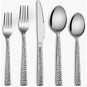 Cubertería de plata con espejo y mango de flores, de acero inoxidable, elegante, plateado - Product Image 1