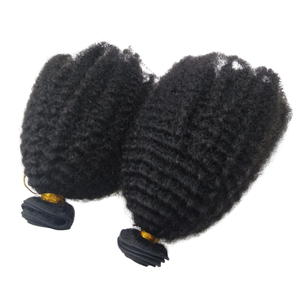 Extensions de cheveux humains indonésiens 100% Remy, extensions de cheveux vierges afro crépus à cuticule alignée de couleur naturelle - Product Image 3