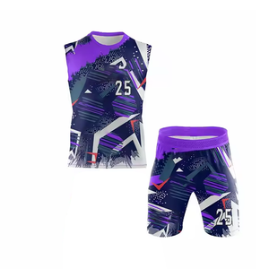Uniformes sublimados 7v7 y 7on7 personalizados de alta calidad para equipos, conjuntos de compresión de nueva tendencia de talla grande - Product Image 1