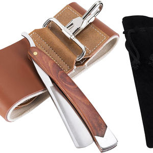 Maquinilla de afeitar profesional para cortar el pelo de peluquero para hombres, cuchillo de afeitar Manual de acero inoxidable con hoja intercambiable - Product Image 2