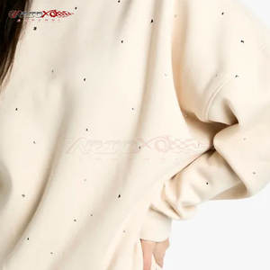 Sudadera clásica de mujer con decoración de diamantes de imitación y sudadera de diamantes de imitación llamativa atemporal - Product Image 6