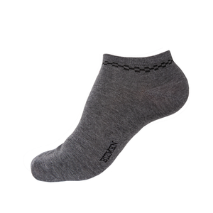 Calcetines tobilleros informales Bizmen para hombre, antibacterianos, con parte superior de bambú, logotipo inferior tejido, ODM/OEM, buen precio, función antideslizante - Product Image 2
