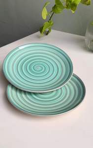 Assiettes de table en céramique de pierre naturelle polie, design classique de luxe, exquises assiettes et plats indiens toutes couleurs, fabriquées à la main. - Product Image 6