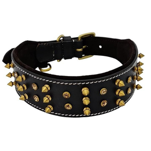 Elegante Collar de Cuero Premium para Perro con Acabado de Tachuelas, Diseño Simple y Lujoso, para Perros Pequeños y Grandes, Duradero, Transpirable y Ecológico - Product Image 2