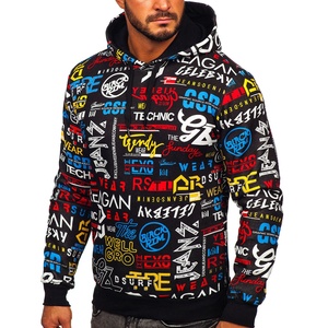 Sweat-shirts à capuche d'hiver personnalisés pour hommes, logo personnalisé, impression par sublimation de haute qualité, 100% polyester polaire, respectueux de l'environnement - Product Image 3