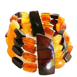Classic Simple Charm Resin Cuff <b>Bracelet</b> for Women Handmade Beads Party Jewelry Women's Bangle - Product Image 1