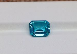 Gema de Paraiba Cultivada en Laboratorio, Gema Preciosa de Paraiba Suelta, Corte Facetado, Forma Rectangular de 10x8 mm, Regalo para Ella - Product Image 2