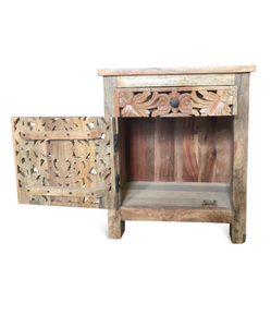 Factory Price Modern Luxury Foldable Bedroom Wooden Nightstand Bedside Storage High Quality Apartment Furniture - Product Image 1