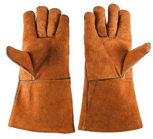 Gants de soudage de paume en cuir de vachette de qualité supérieure de haute qualité pour la protection des mains sur les gants résistants aux étincelles de chaleur - Product Image 5