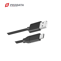 Kabel PRODATA PVC Terlindung USB 3.1 Tipe-A ke Tipe-C 30/22 AWG 1M 5G 3A Adaptor USB Berlapis Nikel