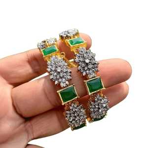 Juego de piedras chapadas en oro, joyería nupcial de boda india/pakistaní, producto a granel, joyería de moda personalizada - Product Image 1