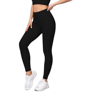 High Waist Breathable Seamless Yoga Pant Elastic Waist Closure Push up Compression Tummy Control Solid <b>Pattern</b> Women's Leggings - Product Image 4