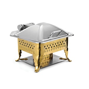 Vente la plus populaire Hôtel Banquet Service de traiteur Équipement alimentaire Chauffe-plat Nouveau Style Chauffe-plats Buffet Plat en métal - Product Image 1