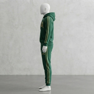 Conjunto Deportivo para Hombre, Sudadera con Capucha Verde Bosque, Pantalones Jogger Bordados, Ropa Deportiva, Ropa de Calle, Traje para Entrenamiento, Fitness y Actividades - Product Image 4