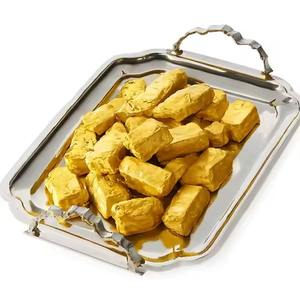 Plateau rond élégant en or avec motif de couronne pour chocolats, bonbons, dattes, plateau pour l'Aïd, le Ramadan, fruits secs, présentoir de cadeaux - Product Image 4